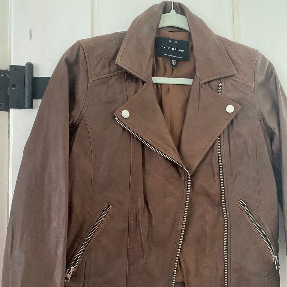 Lamb skin biker jacket